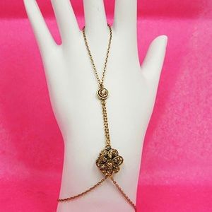 Azaara's Golden Crystal Camilla Harness Bracelet